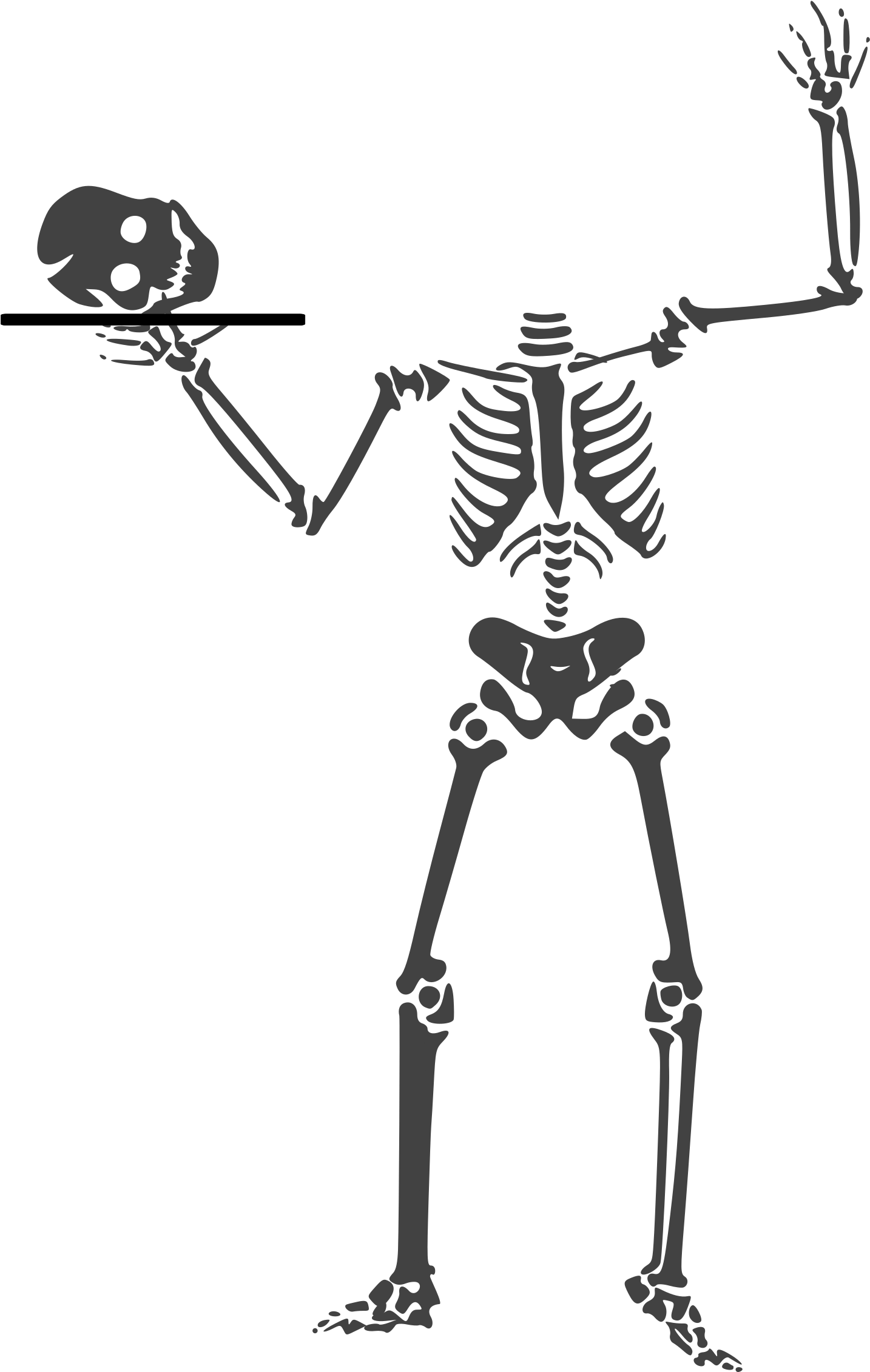 Snapchat Ghost Clipart - Halloween Skeleton (1922x2400), Png Download