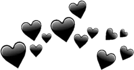 Blackhearts Dark Heart Tumblr Stickers Followmefo Report - Black Hearts Tumblr Png (461x320), Png Download