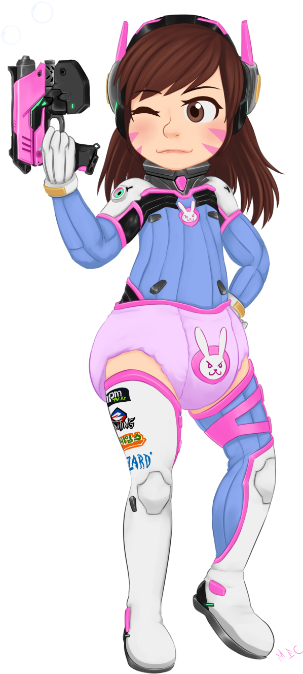Contagious Magic - D - Va - D Va In Diapers (936x1548), Png Download