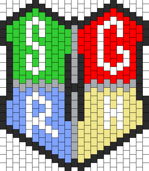 Hogwarts Crest Peyote Bead Pattern - Bead Weaving (482x552), Png Download