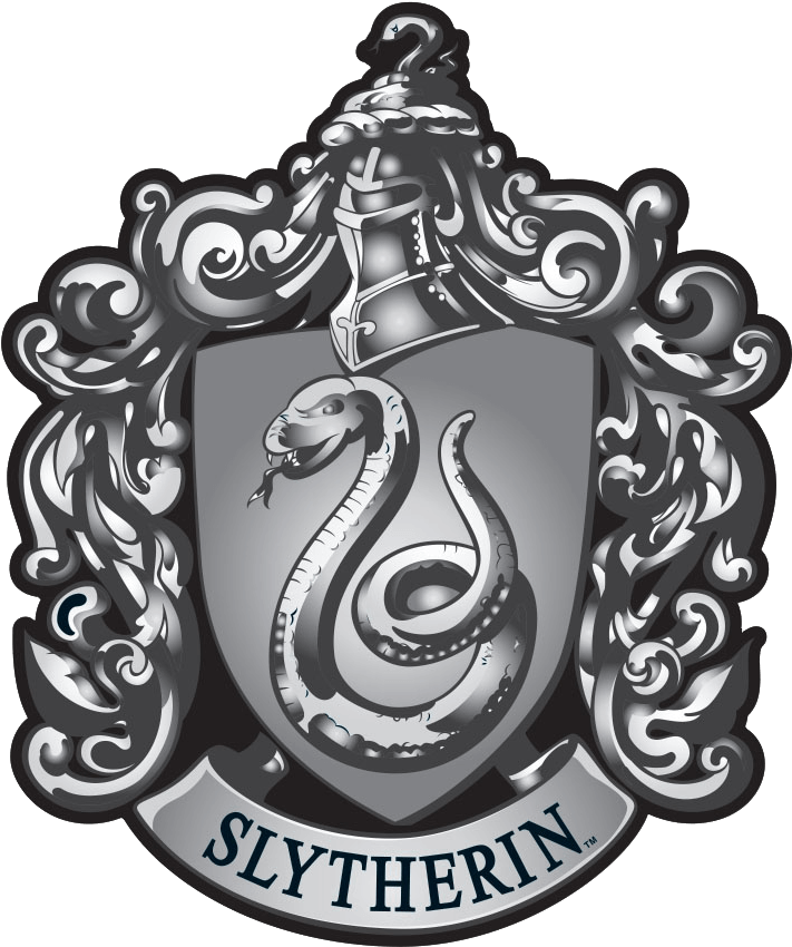 Slytherin Crest Lapel Pin - Dark Black Slytherin Crest (849x849), Png Download