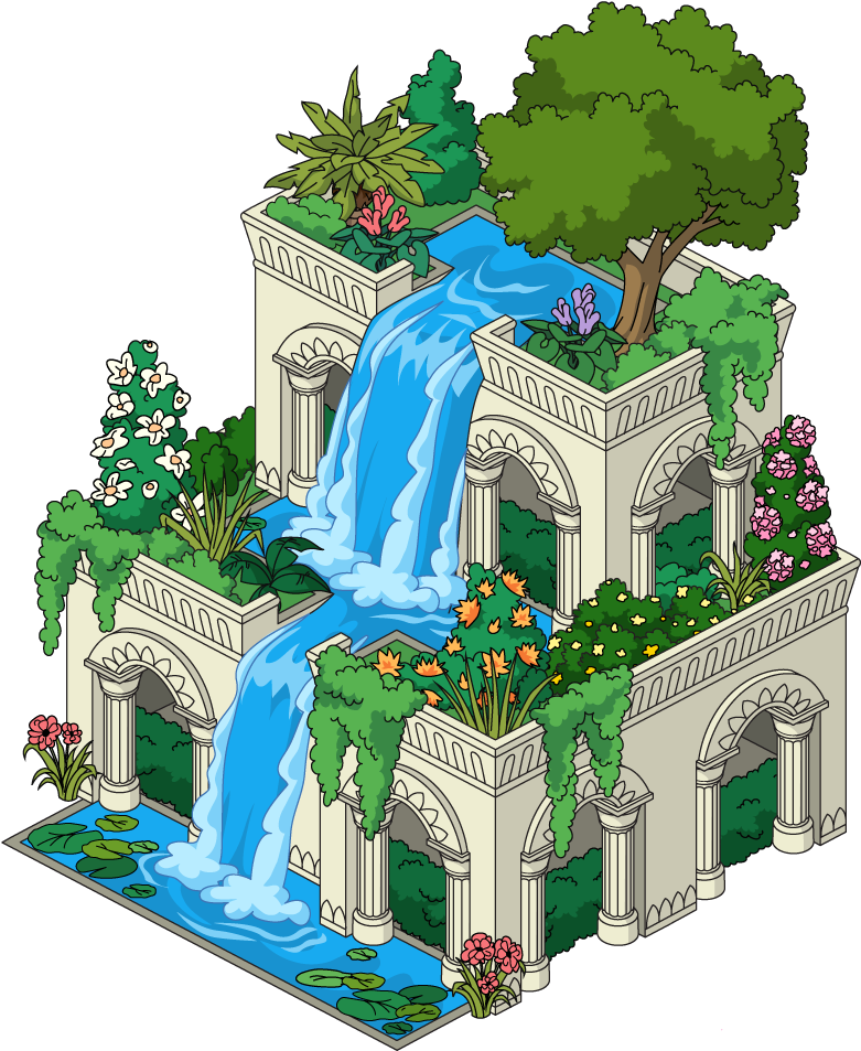 Building Hanging Gardens Of Babylon - Hanging Gardens Of Babylon Png (803x973), Png Download