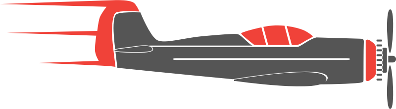 Airplane Free To Use Cliparts - Simple Aviation Art (800x222), Png Download
