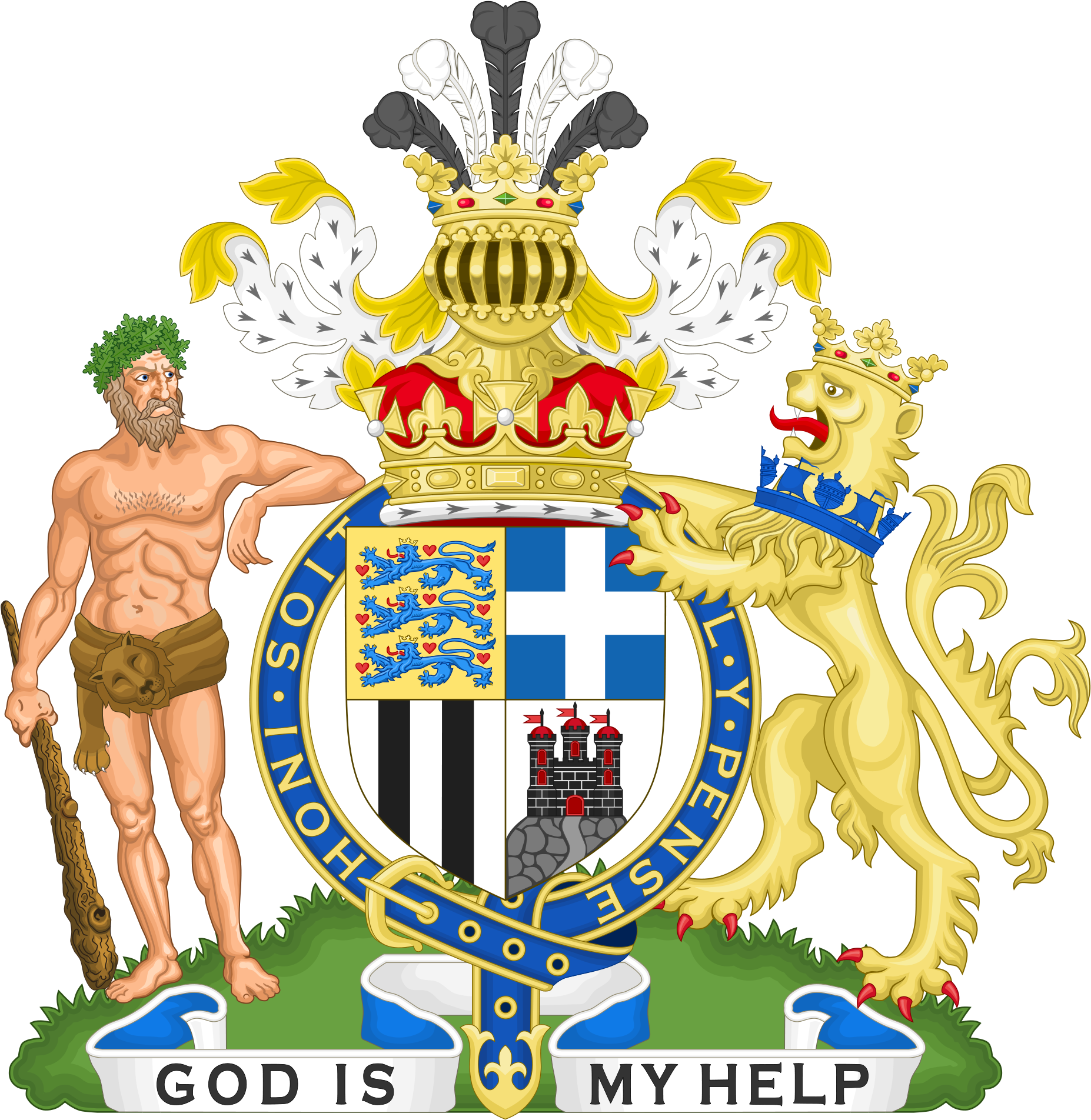 File Coat Of Arms Philip Duke Edinburgh Svg Wikimedia - Prince Philip Coat Of Arms (2000x1933), Png Download