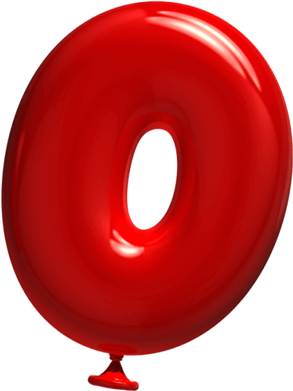 Red Balloons Font - Balloon (595x595), Png Download