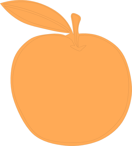 Clip Art At Clker Com Vector Online - Orange Apple Clipart (540x599), Png Download