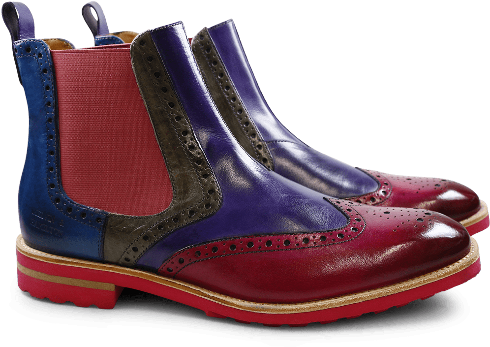 Ankle Boots Eddy 13 Dark Pink Purple Flame Smoke Pop - Bottines Melvin & Hamilton Eddy 13 Dark Pink Purple (1024x1024), Png Download