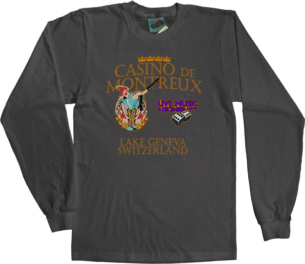 Deep Purple Smoke On The Water Casino De Montreux Inspired - Comfortably Numb Tee Shirt (1134x945), Png Download