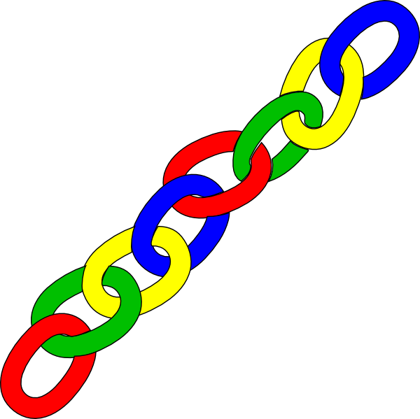Color Chain Links - Clipart Links (600x599), Png Download