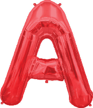 Red Letter A Balloon (379x442), Png Download