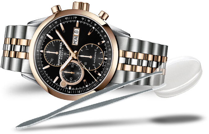 Work On All Your Repairs Of Broken Chains, Restorations, - Raymond Weil Freelancer Automatic Chronograph 7730sp520111 (673x430), Png Download