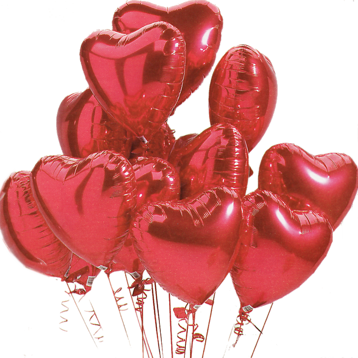 Picture - Heart Helium Balloons (728x728), Png Download