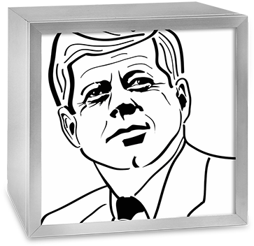 Clipart Black And White Stock Cognosco Fotokunst Design - John F. Kennedy (391x391), Png Download