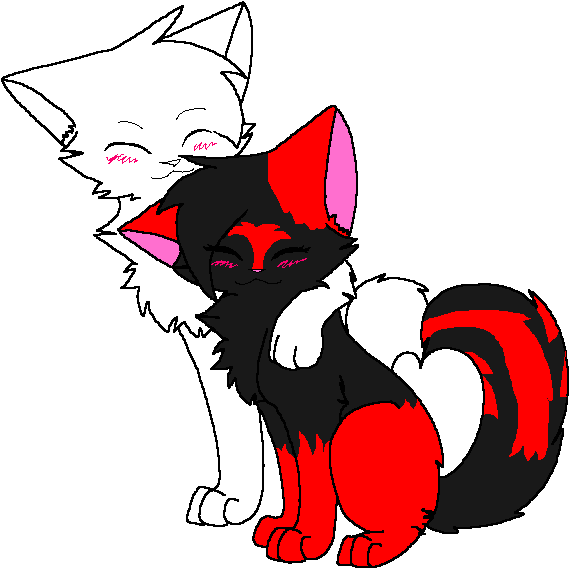 Warrior Cat Couple Coab By Creepergirl200 On Clipart - Warriors (800x600), Png Download