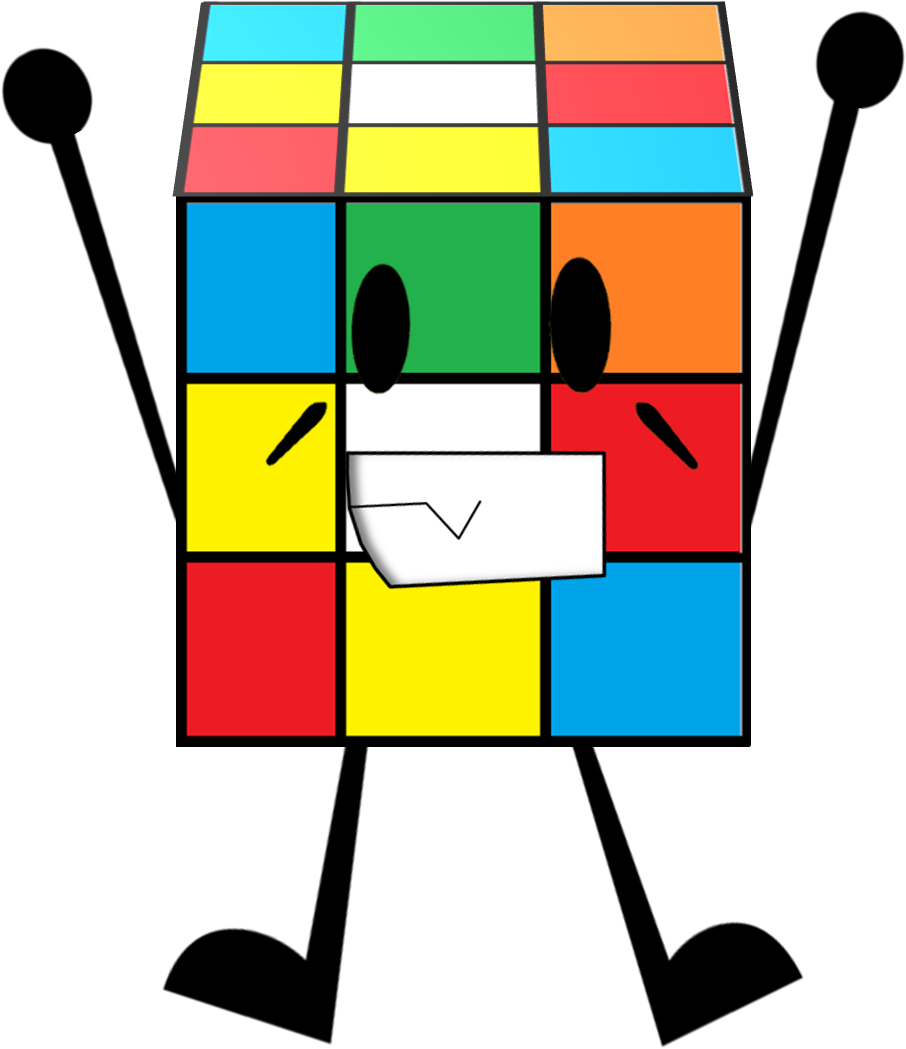 Rubix Cube Pose For Final 16 Pose (957x1074), Png Download