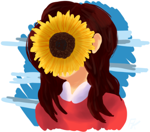 By Funikistune - Sunflower (540x436), Png Download