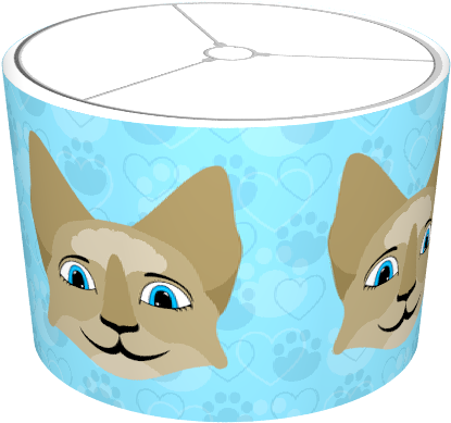 Anime Cat Face With Blue Eyes - Cartoon (674x516), Png Download