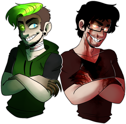 Anti And Dark Darkiplier Pinterest Antisepticeye - Creepy Antisepticeye Art (640x549), Png Download