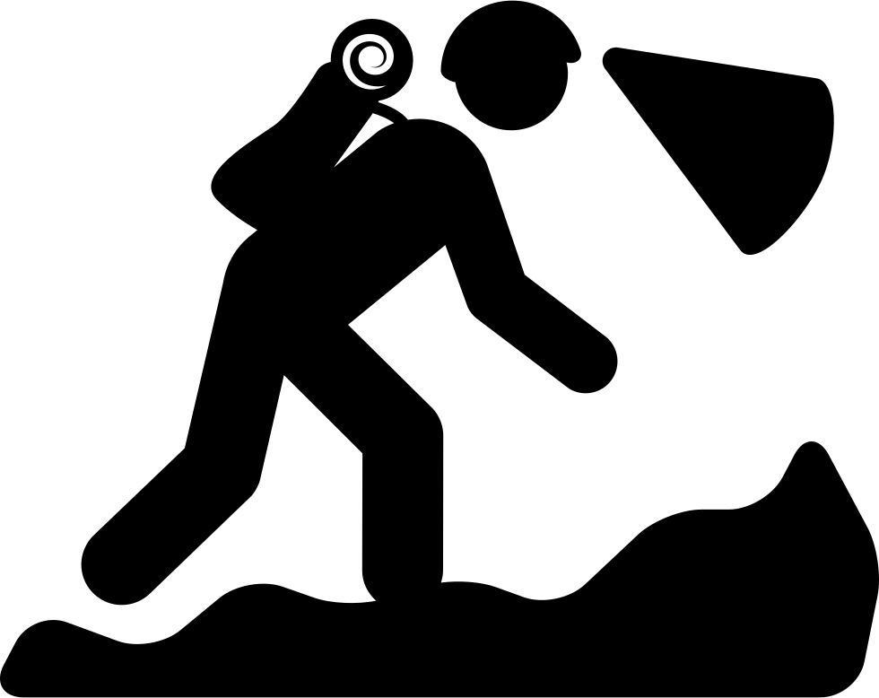 Hiker Silhouette On Mountain - Logos De Un Caminante (980x778), Png Download