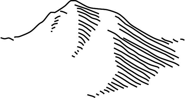 Black, Outline, Map, Mountain, Symbol, Silhouette - Mountain Clip Art (640x340), Png Download