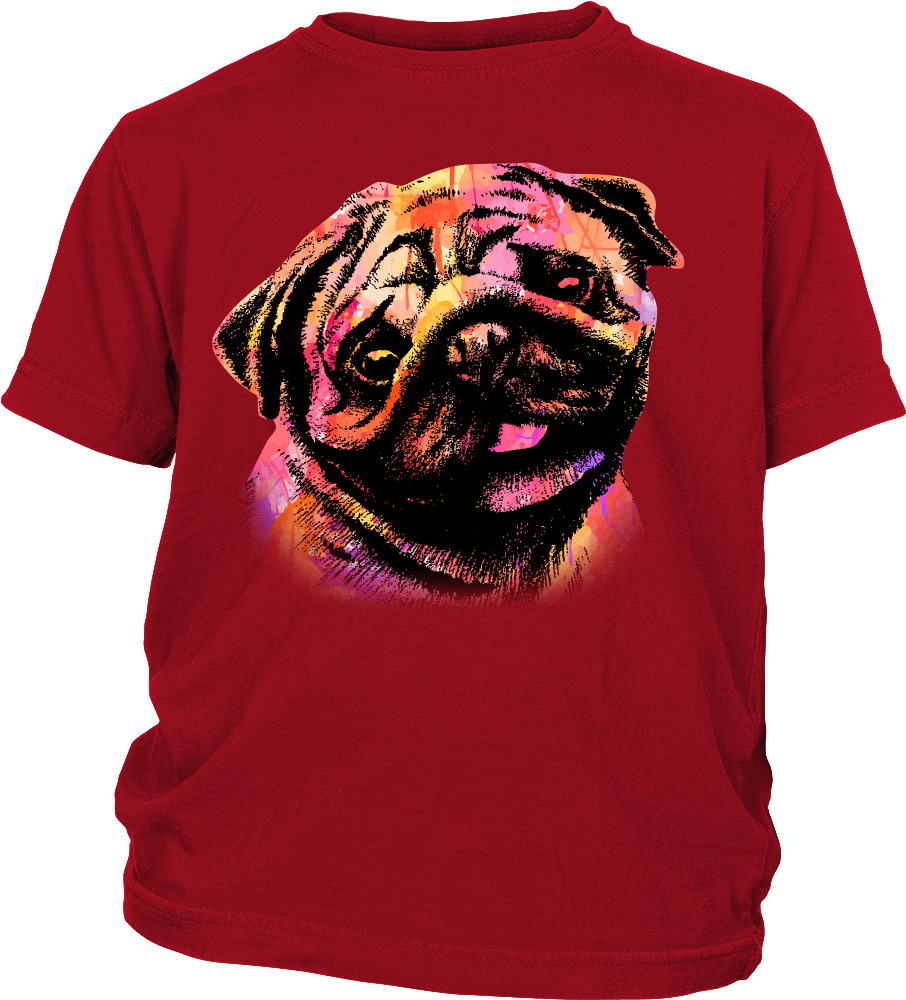 Watercolor Pug Kids T-shirt - I'm Sassy Like My Aunt - Youth Shirt (1000x1000), Png Download