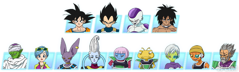 Les Personnages Principaux Du Film Dbs Broly - Cartoon (766x232), Png Download