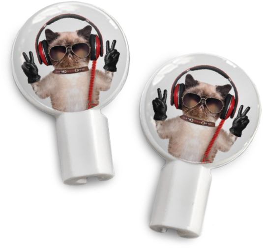 Pair Of Apple Earbud Covers - Laugh Out Loud! Book Of Funny Pictures All Over The (560x560), Png Download