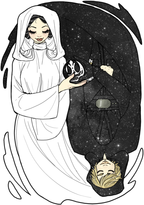 She's Carrying Twins - Star Wars Transparent (500x707), Png Download