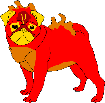 Fire Pug - Jpeg (451x393), Png Download