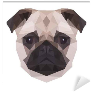 Pug Geometric (400x400), Png Download