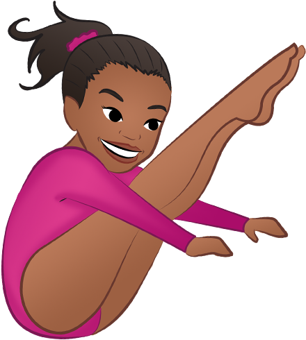 Gymnastics Clipart Emoji - Emoji Gimnasta (500x500), Png Download