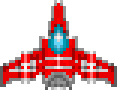 Enemy Space Ship - Enemy Ship Pixel Art Png (520x370), Png Download