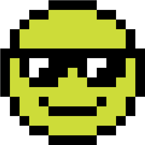Sun Glasses Emoji - Pixel Art Emoji (1184x1184), Png Download