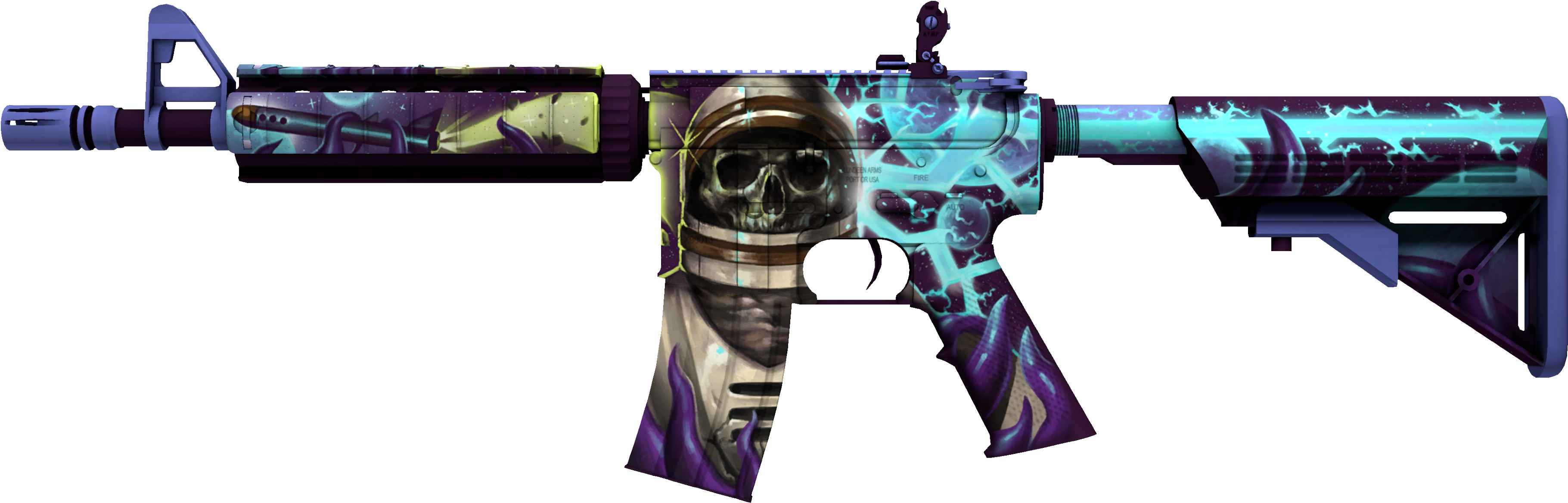 Csgo Skins Png - Cs Go Hellfire (3802x1320), Png Download