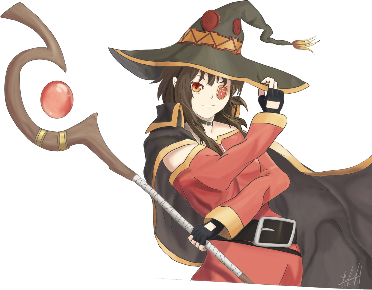 Megumin - Konosuba (1231x960), Png Download