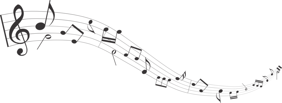 Musical Note Sheet Music Staff Musical Notation - Flowing Musical Notes Png (923x340), Png Download