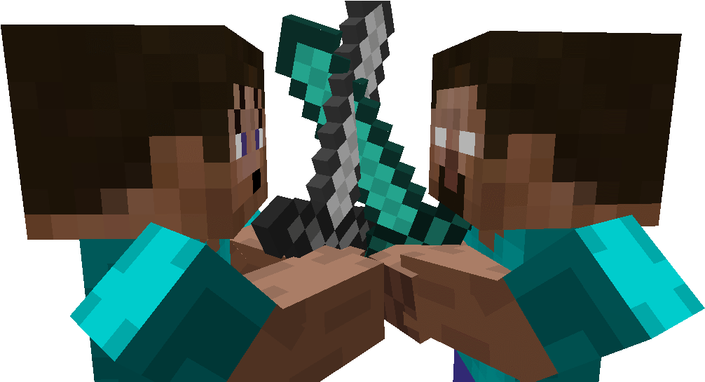 Person Transparent Minecraft - Minecraft Fight Png (1063x544), Png Download