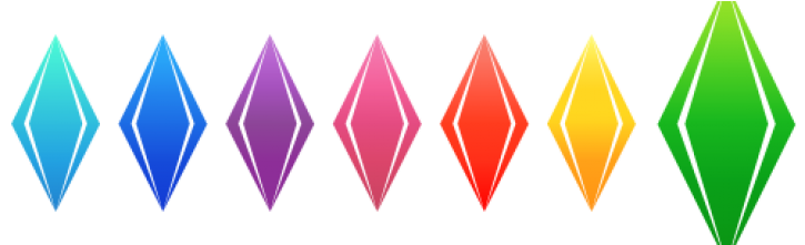 Blue Plumbob Sims 4 (870x220), Png Download