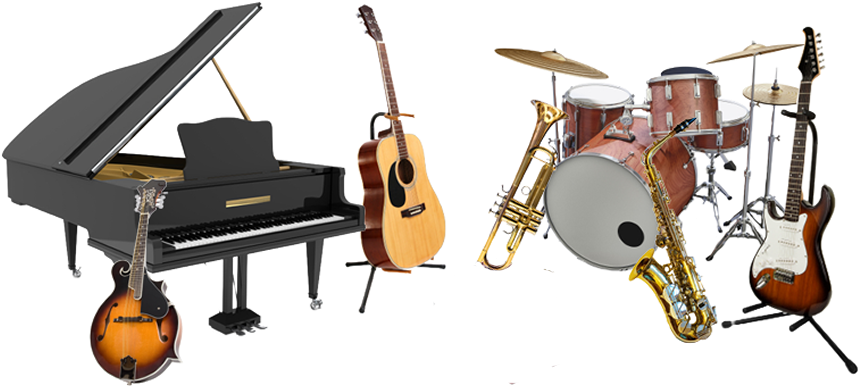 Musical Instruments Png - Music Luggage/ Id Tag (869x425), Png Download
