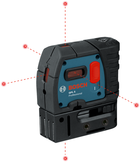 Gpl - Bosch - 5-point Self-leveling Alignment Laser (500x700), Png Download