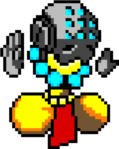 Zenyatta - Perler Beads Patterns Overwatch (450x540), Png Download
