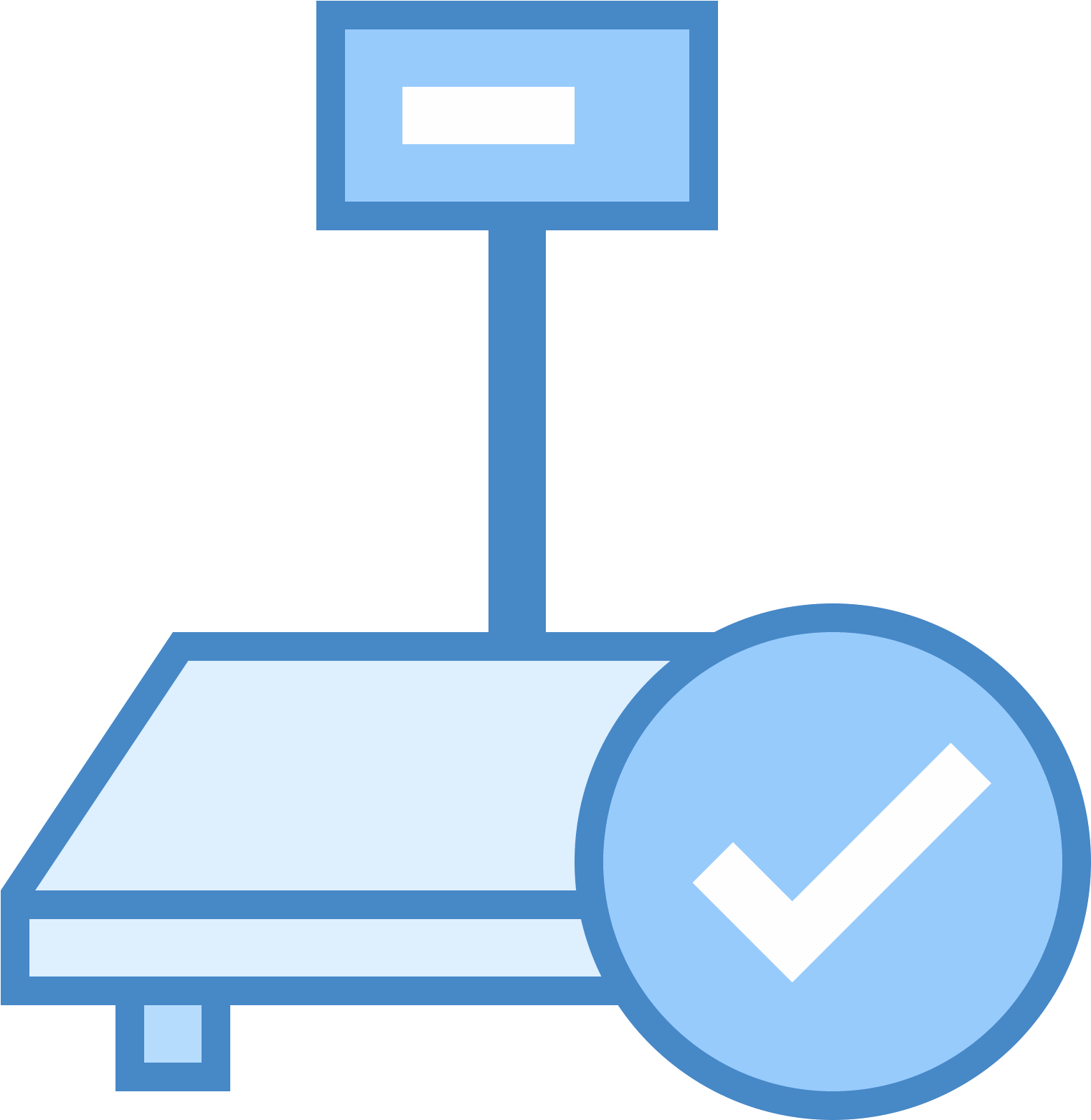 This Appears To Be A Trapezoid On Top Of A Rectangle - Icon (1600x1600), Png Download