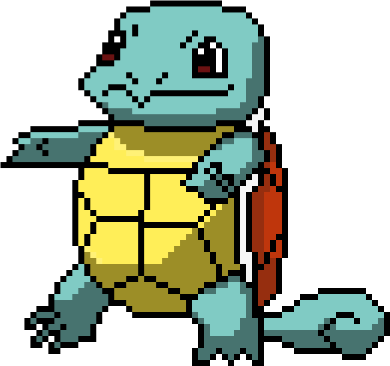 Squirtle - Pixel Art Circle (1200x1200), Png Download.