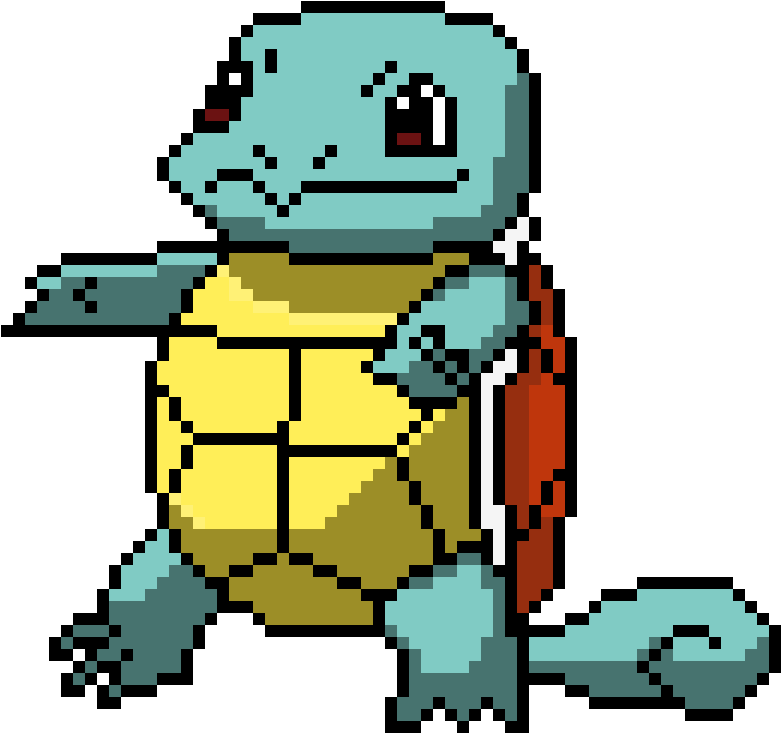 Squirtle - Pixel Art Circle (1200x1200), Png Download