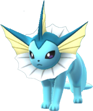 Clipart Transparent Image Go Png Pok Mon Wiki Fandom - Vaporeon Pokemon Go Png (318x379), Png Download