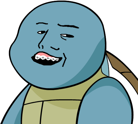 Pikachu Ash Ketchum Face Hair Facial Expression Nose - Squirtle Lenny Face (480x480), Png Download