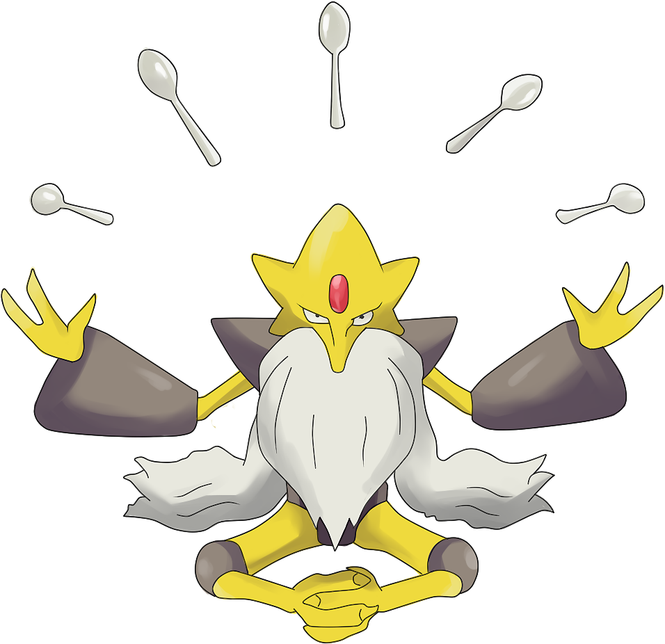 Zenyatta Is Literally Mega Alakazampic - Alakazam Spoon (1110x1080), Png Download