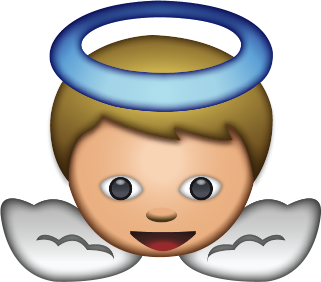 Download Ai File - Angel Emoji Png (640x640), Png Download