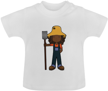 Farm Girl Future Farmer Illustration Baby Classic T - Farmergirl Bib (500x500), Png Download