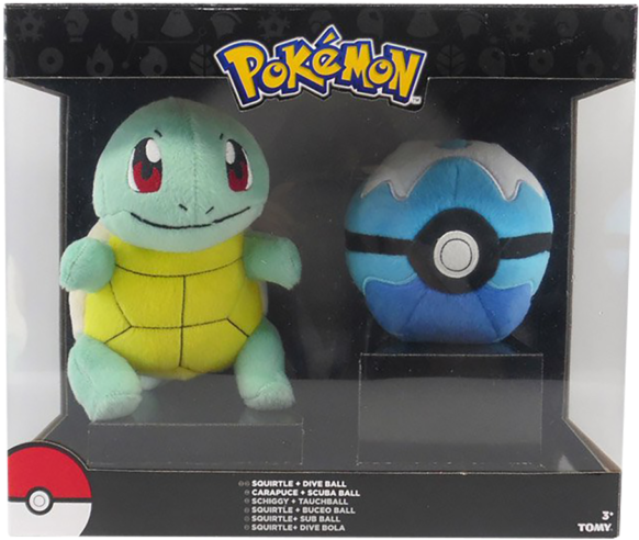 Pokemon Squirtle & Dive Ball Plush Jc - Totodile And Luxury Ball Plush (640x640), Png Download